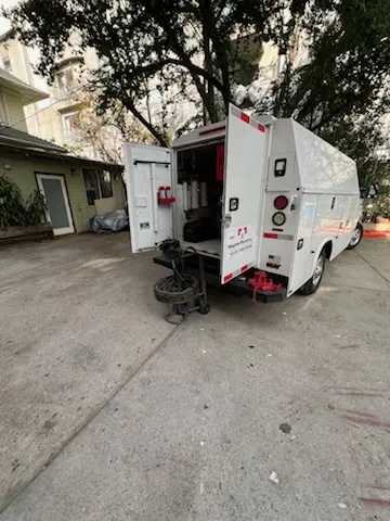 Magnet Plumbing service vehicle on-site for Slab Leak Repair in Seminole